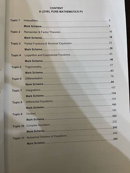 PURE MATHEMATICS TOPICAL P3 9709 A Level 2