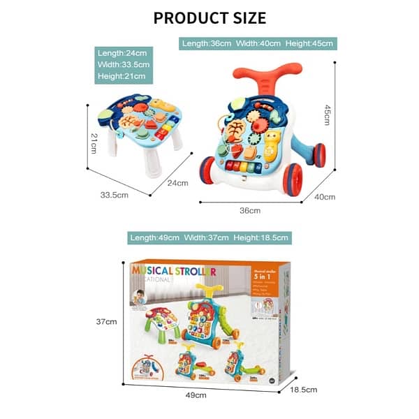 5-in-1 Musical Baby Walker 03273631835 13