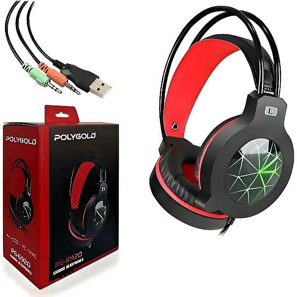 Polygold Usb Led Gaming Headphones 0