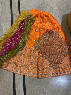 New mayoon mehndi lehnga choli with can can inside