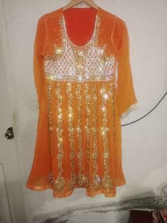 frock medium size orange colour 0