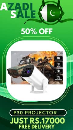 Azadi Grand Sale On P30 Projector  And Projector Screens T7 Projector