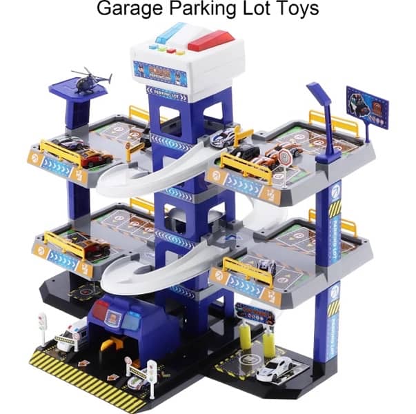 Multi-Storey Die Cast City Police Parking Lot 2