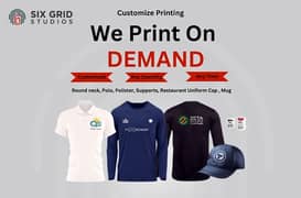 Customize T-shirt Printing in Lahore | Polo, Polister Supports uniform