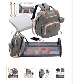 Baby Diaper Backpack with Changing Station 0