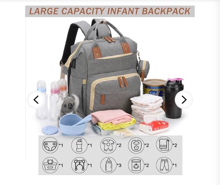 Baby Diaper Backpack with Changing Station 1