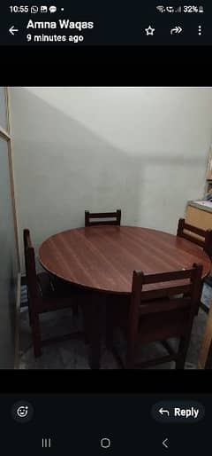 table with 4 chairs