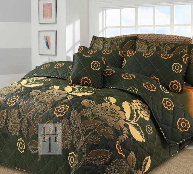 7Psc Beautiful Double Bed Comforter set (Available in 10 Colors) 1