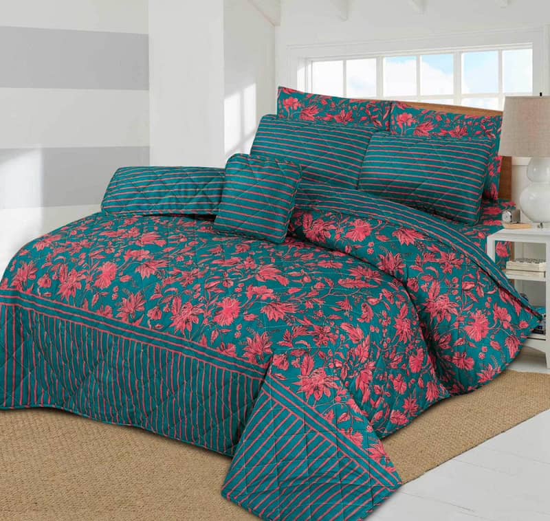 7Psc Beautiful Double Bed Comforter set (Available in 10 Colors) 5