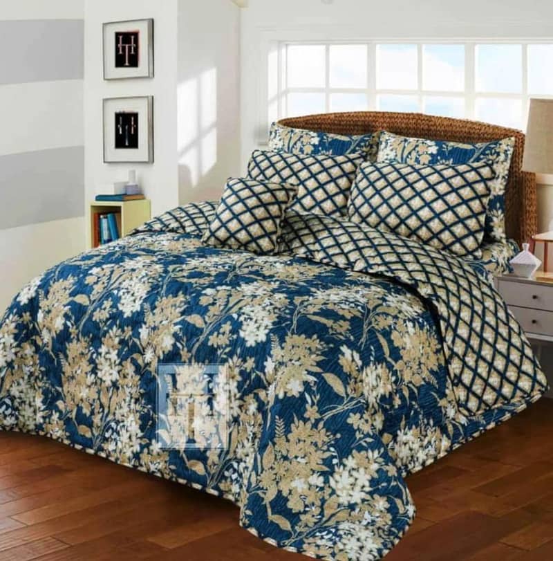 7Psc Beautiful Double Bed Comforter set (Available in 10 Colors) 7