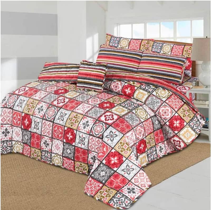 7Psc Beautiful Double Bed Comforter set (Available in 10 Colors) 9