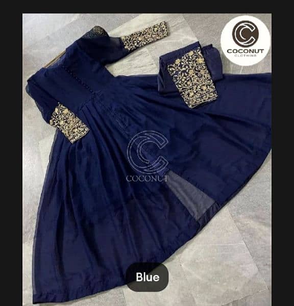 embroidered dress chiffon 2 PCs 2