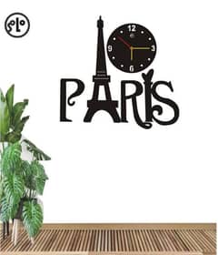 wooden 3d wall clock