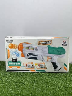 Magic Gun 2 in 1 Water Gunn & Nerf Soft Ball Bulllet Toy