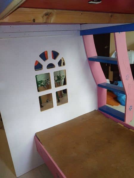 kids bunk bed, double bed without matres, dresser, slid door cupboard. 2