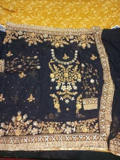 Stitched Black saree