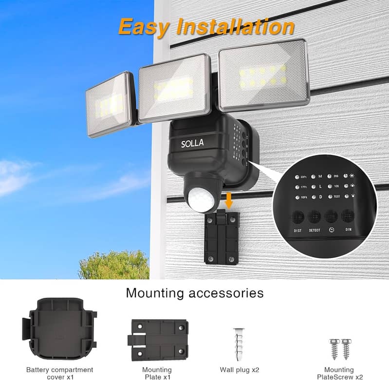 Battery Powered Flood Lights Outdoor, 1500LM Wireless Motion Sensor Se 1