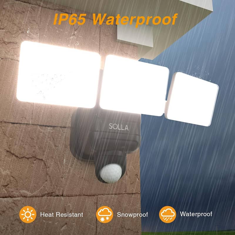 Battery Powered Flood Lights Outdoor, 1500LM Wireless Motion Sensor Se 3