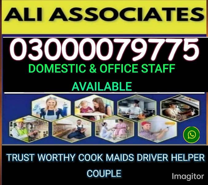 provide,cook,maids,driver,helper,couple 0