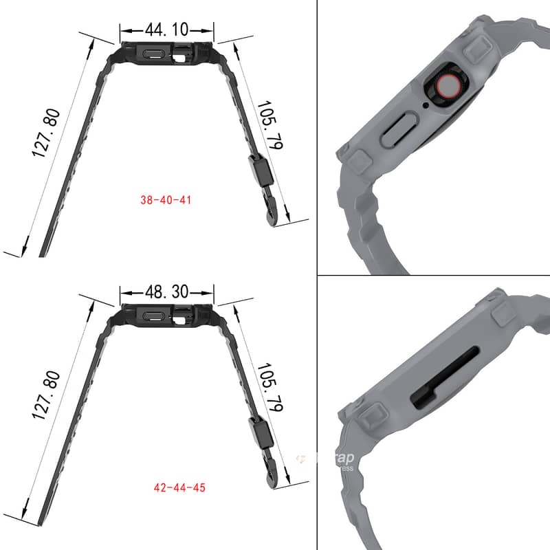 Case for Apple Watch Band 4 5 6 7 8 SE 44mm 45mm 42mm Watch Strap 1