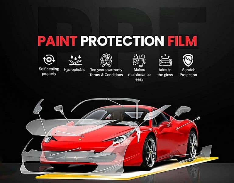 ppf (paint protection film) car wrapping and windows tint services 4