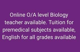 Online IGCSE , O/ A level tuition available 0