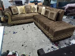 L shape sofa / corner sofa / six seater / velvet sofa / Sofa for sale