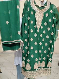 Chaffon three piece stitched suits 0