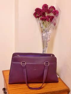 Allah Bukhsh Leather Handbag - Purple