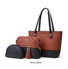 Leather Plain Shoulder Bag 0