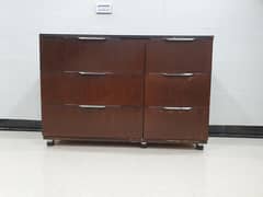 Brown Dressing Table or Drawer with 6 drawers