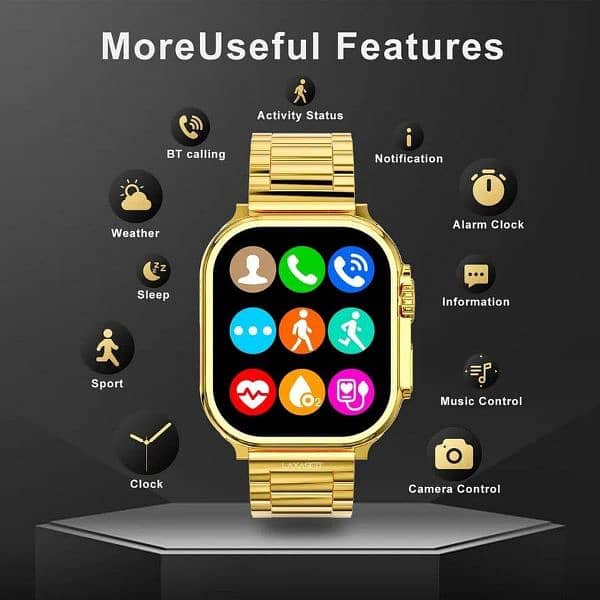 Smart Watch With Golden Strips (Free home delivery) 8