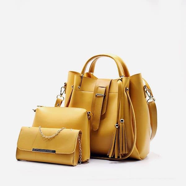 3pcs pure leather shoulder bag 1