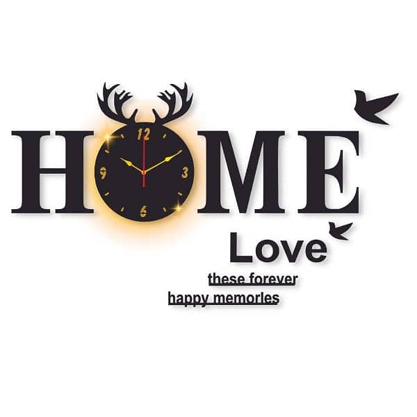 Home Design Laminated Wall Clock With Backlight 1