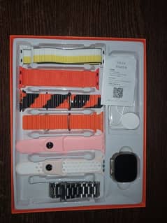 Smart watch with 7 straps Box Pack