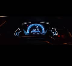 Honda Civic X Blue Cluster Speedometer with iMiD Display 0