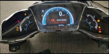 Honda Civic X Blue Cluster Speedometer with iMiD Display