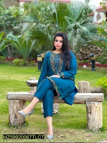 2 pc woman stitched line trouser and shirt  All Pakistan dielevery 2