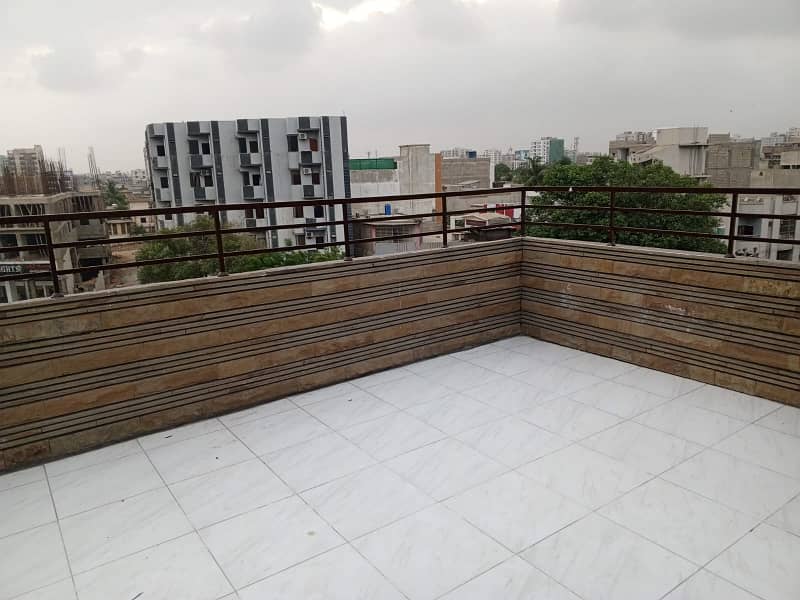 Luxurious 3 Bedroom Lounge with Terrace and Roof - Park Facing At Nazimabad No. 2 7