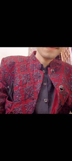 maroon prince coat for wedding