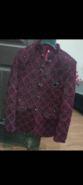 maroon prince coat for wedding 1