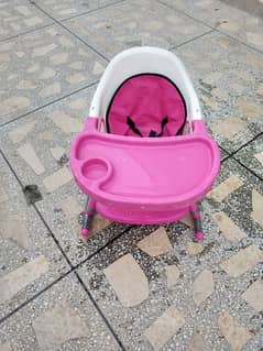 3 in one rocker/feeding table/chair - good quality