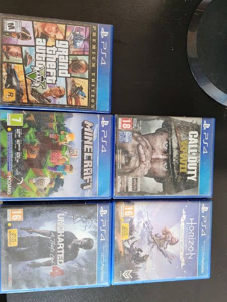 ps4 slim with monitor and 5 games 4