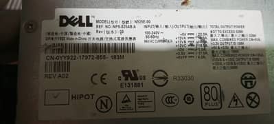 BRANDED DELL 525W FULLY MODULAR 80 PLUS POWER SUPPLY 0