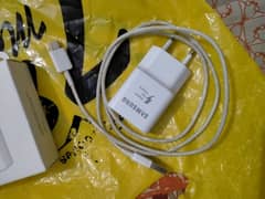 Samsung note series  original box pulled fast charger with cable