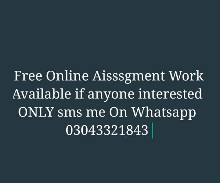 online free work come Whatsapp 0