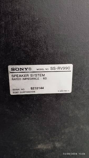 Sony Dual Subwoofer Speakers 7