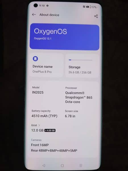 oneplus 8pro 12-256GB full new condition. . 3