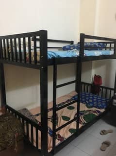 bunk bed without mattress