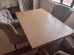 Dinning Table with Sofa Chairs